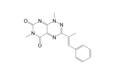 pyrimido[5,4-e][1,2,4]triazine-5,7(1H,6H)-dione, 1,6-dimethyl-3-[(E)-1-methyl-2-phenylethenyl]-