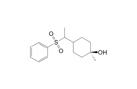 trans-1-Methyl-4-[(1-phenylsulfonyl)ethyl]cyclohexan-1-ol