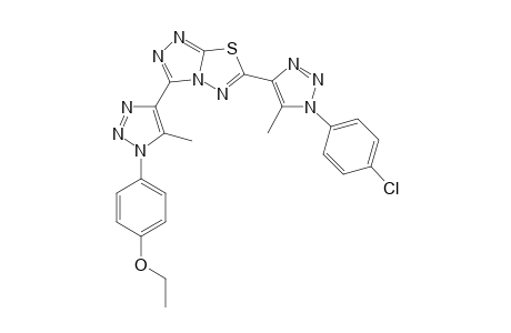 6-(1-(4-chlorophenyl)-5-methyl-1H-1,2,3-triazol-4-yl)-3-(1-(4-ethoxyphenyl)-5-methyl-1H-1,2,3-triazol-4-yl)-[1,2,4]triazolo[3,4-b][1,3,4]thiadiazole