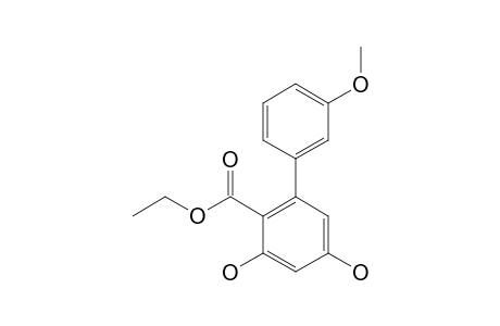 3'-METHOXY-3,5-DIHYDROXY-BIPHENYL-2-CARBOXYLIC-ACID-ETHYLESTER
