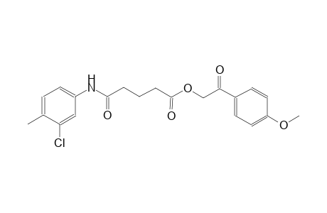 2-(4-methoxyphenyl)-2-oxoethyl 5-(3-chloro-4-methylanilino)-5-oxopentanoate