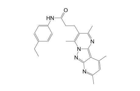 pyrido[2',3':3,4]pyrazolo[1,5-a]pyrimidine-3-propanamide, N-(4-ethylphenyl)-2,4,8,10-tetramethyl-