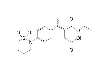 [alpha-methyl-p(tetrahydro-2H-1,2-thiazin-2-yl)benzylidene]succinic acid,1-ethyl ester, S,S-dioxide