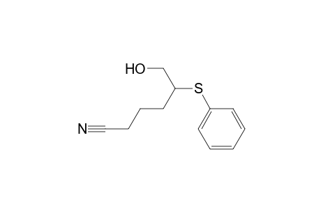 Hexanenitrile, 6-hydroxy-5-(phenylthio)-
