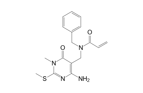 N-{[4-amino-1-methyl-2-(methylthio)-6-oxo-1,6-dihydropyrimidin-5-yl]methyl}-N-benzylacrylamide