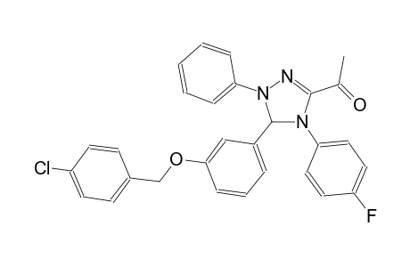 ethanone, 1-[5-[3-[(4-chlorophenyl)methoxy]phenyl]-4-(4-fluorophenyl)-4,5-dihydro-1-phenyl-1H-1,2,4-triazol-3-yl]-