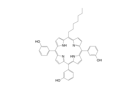 5-Heptyl-10,15,20-tris(3-hydroxyphenyl)porphyrin