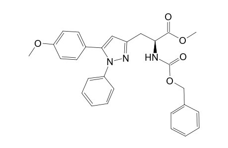 Methyl (2S)-2-[(benzyloxycarbonyl)amino]-3-[5'-(4''-methoxyphenyl)-1'-phenyl-1'H-pyrazol-3'-yl]propanoate