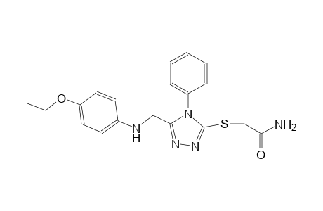 2-({5-[(4-ethoxyanilino)methyl]-4-phenyl-4H-1,2,4-triazol-3-yl}sulfanyl)acetamide