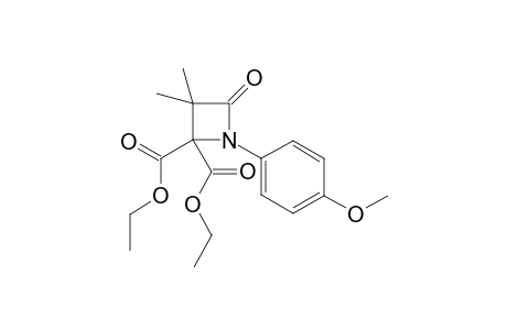 Diethyl 1-(4-methoxyphenyl)-3,3-dimethyl-4-oxoazetidine-2,2-dicarboxylate