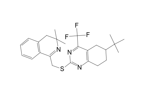 6-tert-Butyl-2-[(3,3-dimethyl-4H-isoquinolin-1-yl)methylsulfanyl]-4-(trifluoromethyl)-5,6,7,8-tetrahydroquinazoline