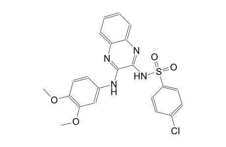 benzenesulfonamide, 4-chloro-N-[3-[(3,4-dimethoxyphenyl)amino]-2-quinoxalinyl]-