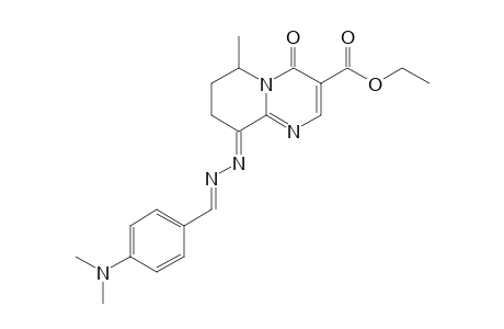 ETHYL-9-(4-N,N-DIMETHYLAMINO-BENZYLIDENEHYDRAZONZO)-6-METHYL-4-OXO-6,7,8,9-TETRAHYDRO-4H-PYRIDO-[1,2-A]-PYRIMIDINE-3-CARBOXYLATE