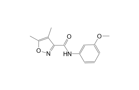 N-(3-methoxyphenyl)-4,5-dimethyl-3-isoxazolecarboxamide