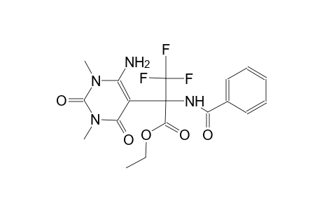 ethyl 2-(6-amino-1,3-dimethyl-2,4-dioxo-1,2,3,4-tetrahydro-5-pyrimidinyl)-2-(benzoylamino)-3,3,3-trifluoropropanoate