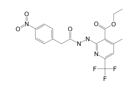 4-methyl-2-[N'-[2-(4-nitrophenyl)acetyl]hydrazino]-6-(trifluoromethyl)nicotinic acid ethyl ester
