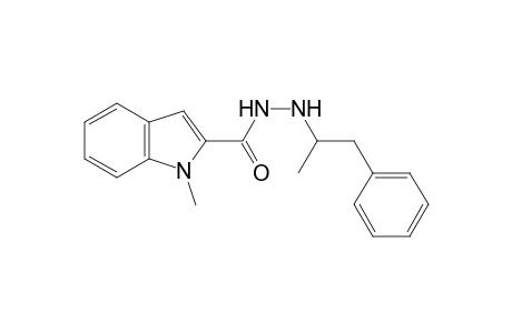 1-methylindole-2-carboxylic acid, 2-(alpha-methylphenethyl)hydrazide