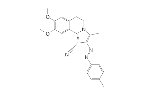 8,9-Dimethoxy-3-methyl -2-p-tolylazo-5,6-dihydro-pyrrolo[2,1-a]isoquinoline-1-carbonitrile