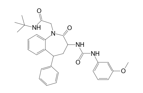 N-tert-butyl-2-[2-keto-3-[(3-methoxyphenyl)carbamoylamino]-5-phenyl-4,5-dihydro-3H-1-benzazepin-1-yl]acetamide