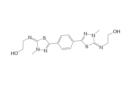 2,2'-(p-phenylene)bis[5-(2-hydroxyethylimino)-4,5-dihydro-4-methyl-1,3,4-thiadiazole]