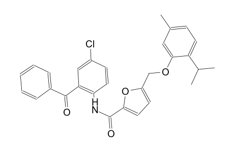 N-(2-benzoyl-4-chlorophenyl)-5-[(2-isopropyl-5-methylphenoxy)methyl]-2-furamide