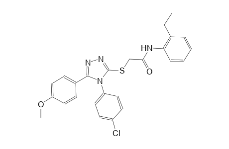 2-{[4-(4-chlorophenyl)-5-(4-methoxyphenyl)-4H-1,2,4-triazol-3-yl]sulfanyl}-N-(2-ethylphenyl)acetamide