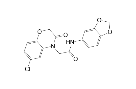 2H-1,4-Benzoxazine-4-acetamide, N-(1,3-benzodioxol-5-yl)-6-chloro-3,4-dihydro-3-oxo-