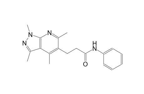 1H-pyrazolo[3,4-b]pyridine-5-propanamide, 1,3,4,6-tetramethyl-N-phenyl-