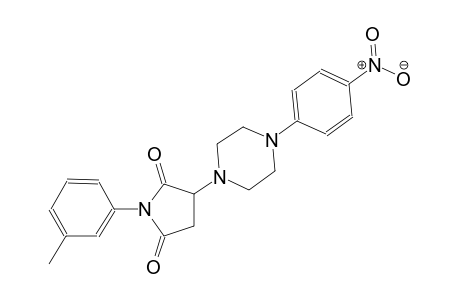 1-(3-methylphenyl)-3-[4-(4-nitrophenyl)-1-piperazinyl]-2,5-pyrrolidinedione