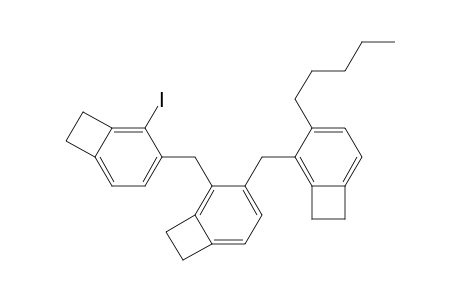 Bicyclo[4.2.0]octa-1,3,5-triene, 2-[(2-iodobicyclo[4.2.0]octa-1,3,5-trien-3-yl)methyl]-3-[(3-pentylbic yclo[4.2.0]octa-1,3,5-trien-2-yl)methyl]-