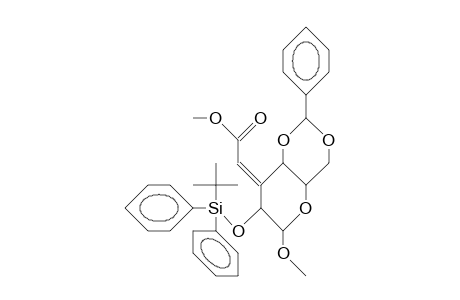 Methyl 4,6-O-benzylidene-3-deoxy-3-C-(<E>-methoxycarbonyl-methylene)-2-O-(T-bu-diphenyl-silyl)-A-D-ribo-hexopyranoside