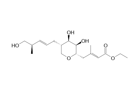 Ethyl 4-[(2S,3R,4R,5S)-3,4-dihydroxy-5-(5-hydroxy-4(R)-methylpent-2-enyl)tetrahydropyran-2-yl]-3-methylbut-2(E)-enoate