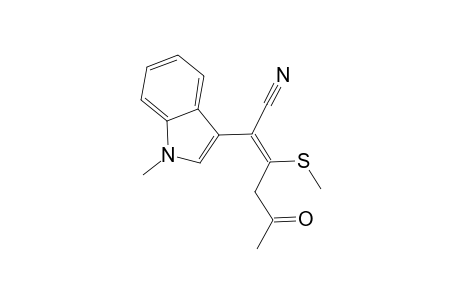 1-Methyl-3-(1-cyano-2-methylthio-4-oxopent-1-ene)indole