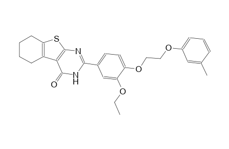 benzo[4,5]thieno[2,3-d]pyrimidin-4(3H)-one, 2-[3-ethoxy-4-[2-(3-methylphenoxy)ethoxy]phenyl]-5,6,7,8-tetrahydro-