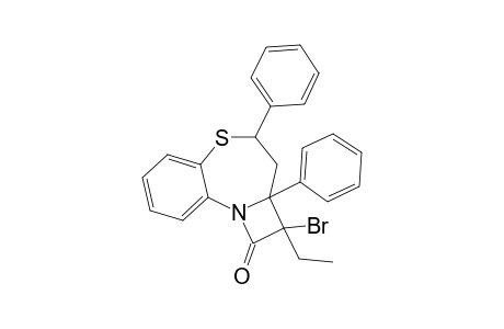 2-AZA-4-BROMO-4-ETHYL-5,7-DIPHENYL-8-THIATRICYCLO-[7.4.0.0(2,5)]-TRIDECA-DELTA(1,9),10,12-TRIEN-3-ONE
