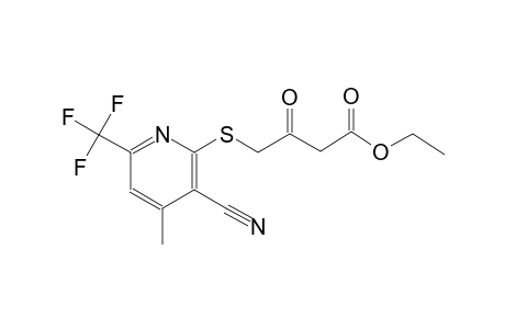 butanoic acid, 4-[[3-cyano-4-methyl-6-(trifluoromethyl)-2-pyridinyl]thio]-3-oxo-, ethyl ester