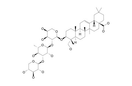 HEDERAGENIN-3-O-[BETA-D-XYLOPYRANOSYL-(1->3)-ALPHA-L-RHAMNOPYRANOSYL-(1->2)-ALPHA-L-ARABINOPYRANOSIDE]
