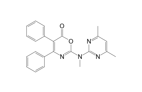 6H-1,3-Oxazin-6-one, 2-[(4,6-dimethyl-2-pyrimidinyl)methylamino]-4,5-diphenyl-