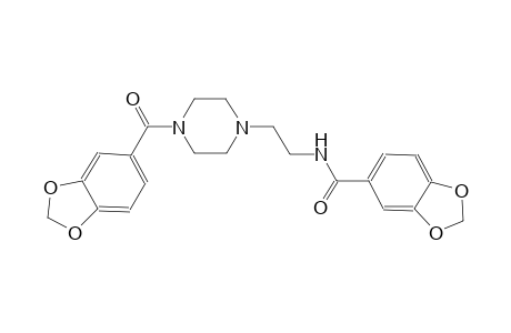 N-{2-[4-(1,3-benzodioxol-5-ylcarbonyl)-1-piperazinyl]ethyl}-1,3-benzodioxole-5-carboxamide