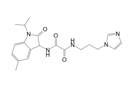 ethanediamide, N~1~-[2,3-dihydro-5-methyl-1-(1-methylethyl)-2-oxo-1H-indol-3-yl]-N~2~-[3-(1H-imidazol-1-yl)propyl]-