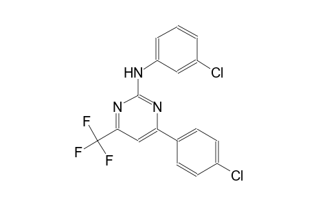 N-(3-chlorophenyl)-4-(4-chlorophenyl)-6-(trifluoromethyl)-2-pyrimidinamine