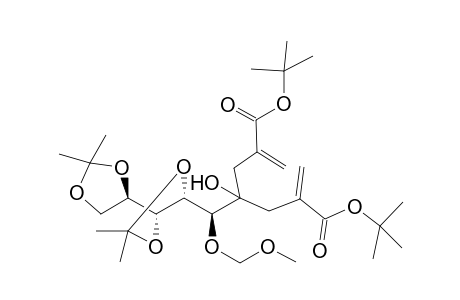 tert-Butyl 2,3-Dieoxy-4-hydroxy-4-(2-methylidene-tert-butoxycarbonylethyl)-2-methylene-5-O-methoxymethyl-6,7;8,9-di-O-isopropylidene-D-gluco-nonanate