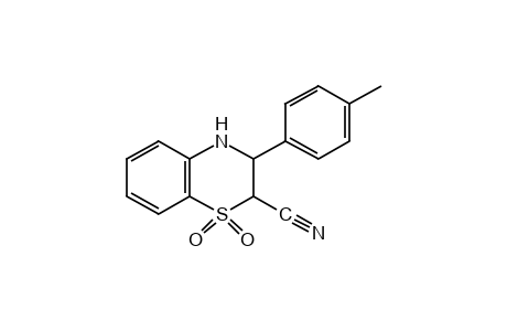 3,4-DIHYDRO-3-p-TOLYL-2H-1,4-BENZOTHIAZINE-2-CARBONITRILE, 1,1-DIOXIDE