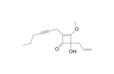 2-Hexynyl-4-hydroxy-3-methoxy-4-(2-propenyl)-2-cyclobuten-1-one
