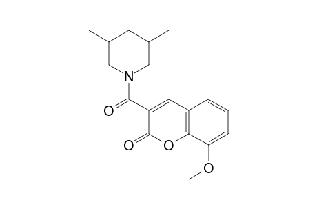 2H-1-Benzopyran-2-one, 3-[(3,5-dimethyl-1-piperidinyl)carbonyl]-8-methoxy-