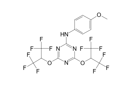 N-(4-Methoxyphenyl)-4,6-bis[2,2,2-trifluoro-1-(trifluoromethyl)ethoxy]-1,3,5-triazin-2-amine