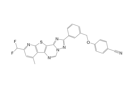 4-({3-[9-(difluoromethyl)-7-methylpyrido[3',2':4,5]thieno[2,3-e][1,2,4]triazolo[1,5-c]pyrimidin-2-yl]benzyl}oxy)benzonitrile