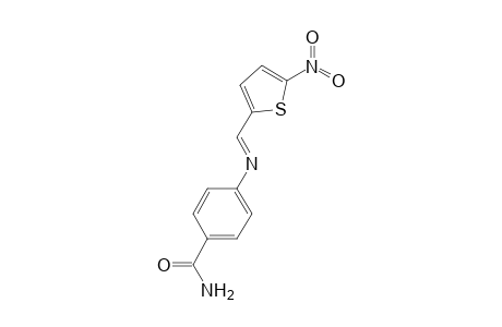 4-([(E)-(5-Nitro-2-thienyl)methylidene]amino)benzamide