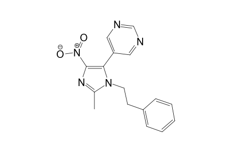 5-(2-Methyl-4-nitro-1-phenethyl-1H-imidazol-5-yl)pyrimidine