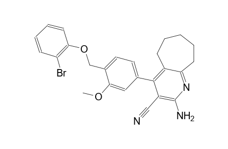 2-amino-4-{4-[(2-bromophenoxy)methyl]-3-methoxyphenyl}-6,7,8,9-tetrahydro-5H-cyclohepta[b]pyridine-3-carbonitrile